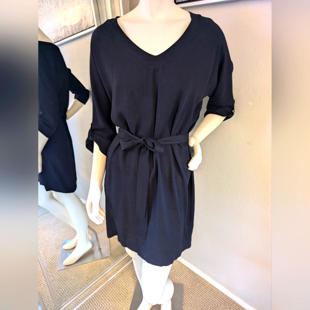 Splendid Black Tie Waist Dress - Small - EUC